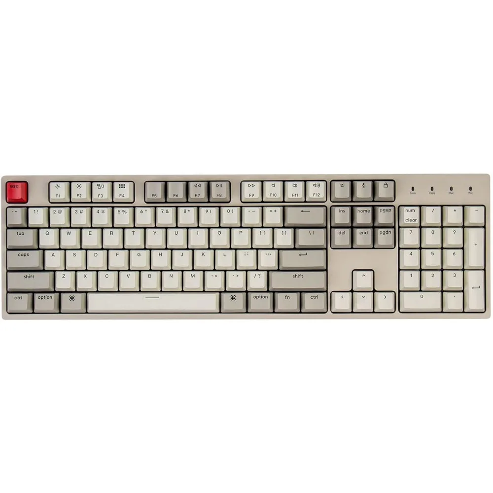 Full Size Hot-swappable Wired Mechanical Keyboard with 104 Keys for Gaming and Compatibility with Windows and Mac