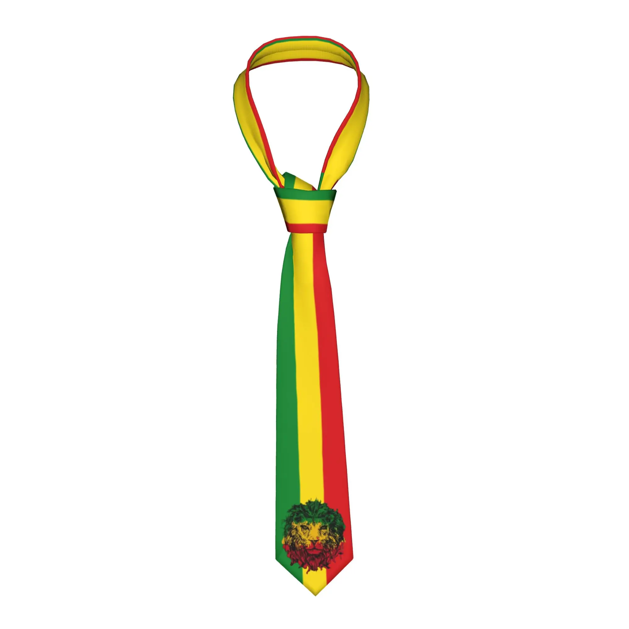 Jamaican Rasta Flag Tie Men Fashion Silk  Necktie for Business