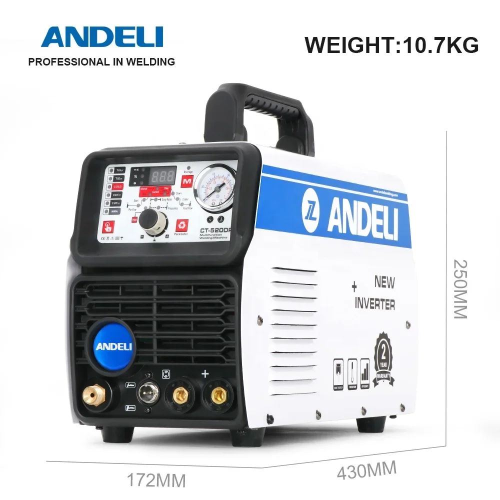 ANDELI Multi-Function Welding Machine TIG/Plasma CUT/MMA 3 IN 1 Welder DC TIG Welding Aluminium 220V