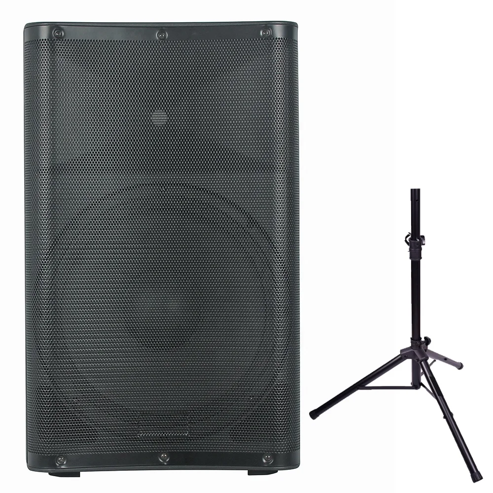 2000 Watts 15 inch Professional audio versatile powered speaker PA speaker system sound box with BT DSP Mixer Guitar Echo