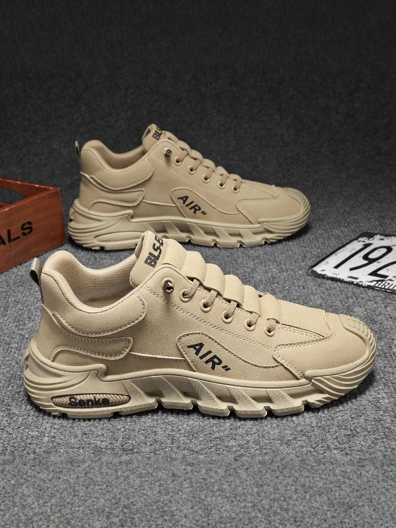 

Men's Outdoor Sports Shoes Spring Autumn Wear-Resistant Casual round Toe Thick Bottom Rubber Sole Easy to Wear Fashionable