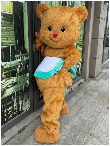 

Костюм талисмана медведя с маслом, маскарадное платье для косплея, пекарня, бурый медведь, танцевальное событие, рекламный реквизит для карнавала