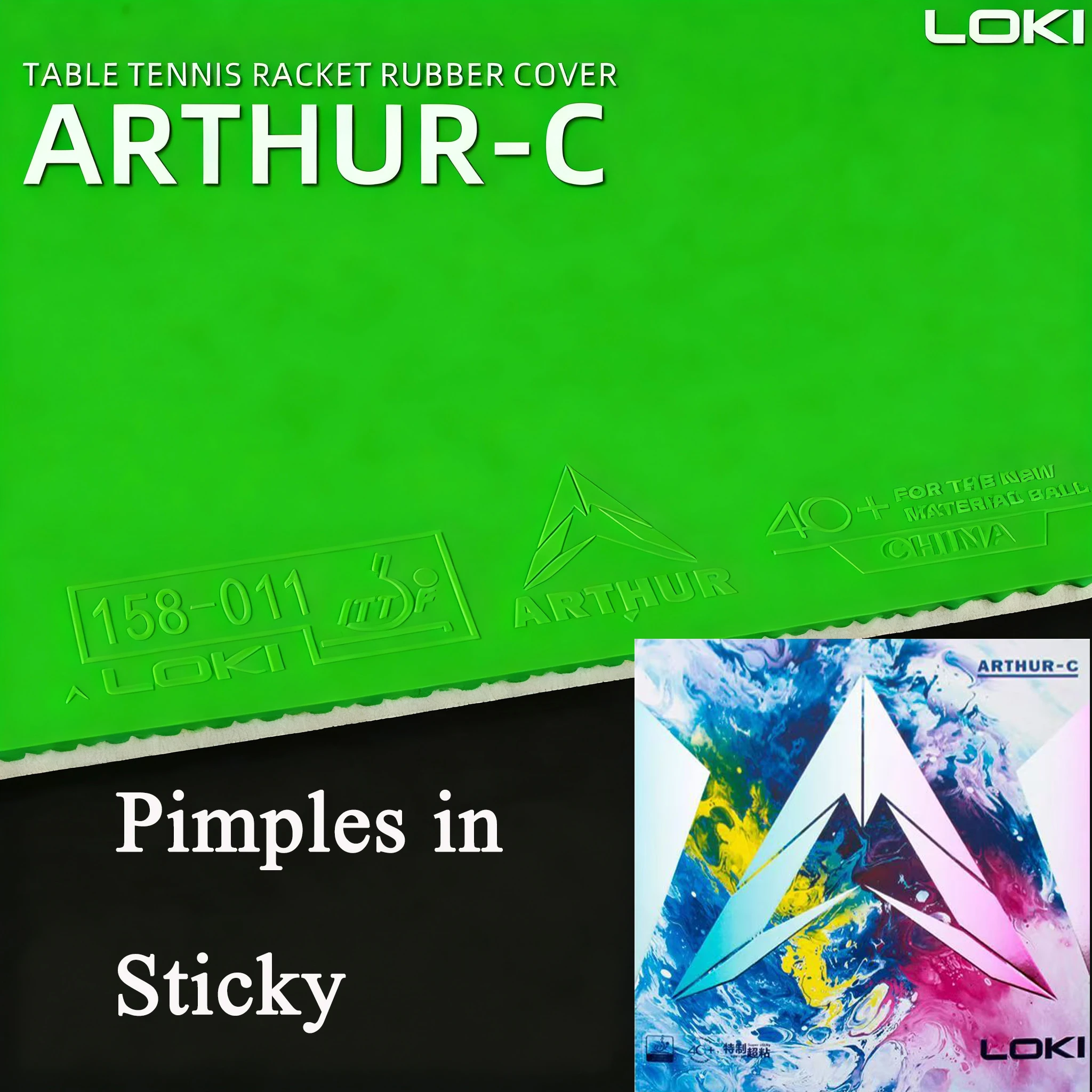 

LOKI Arthur-C красочные резиновые шипы для настольного тенниса липкие с ультра-жесткой губкой для торта синий/розовый/фиолетовый/зеленый резиновый для пинг-понга