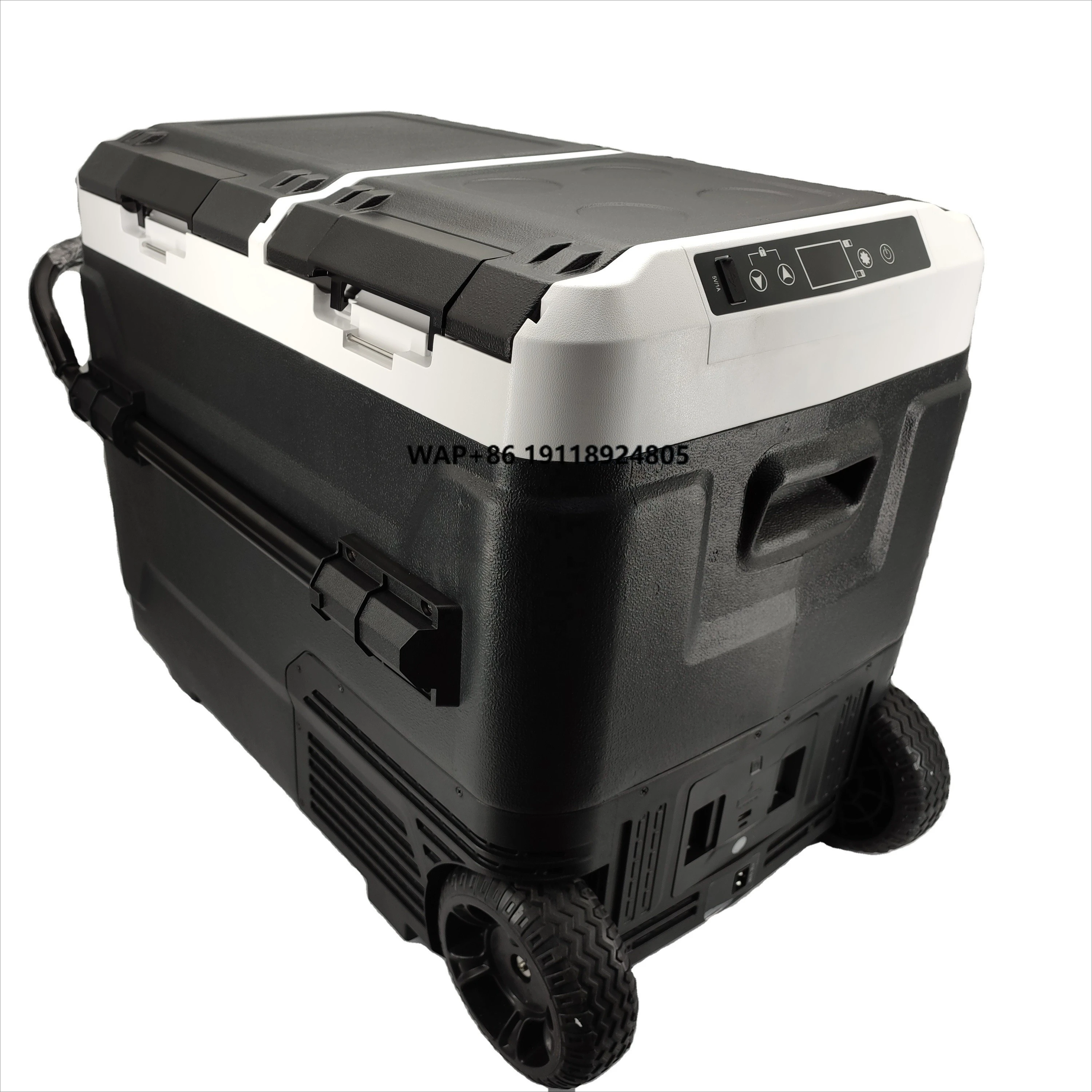 

Factory Dual-Zone Electric Cooler Boxes Camping Mini Fridge DC AC 12v Removable Battery Car Refrigerators With Power Bank
