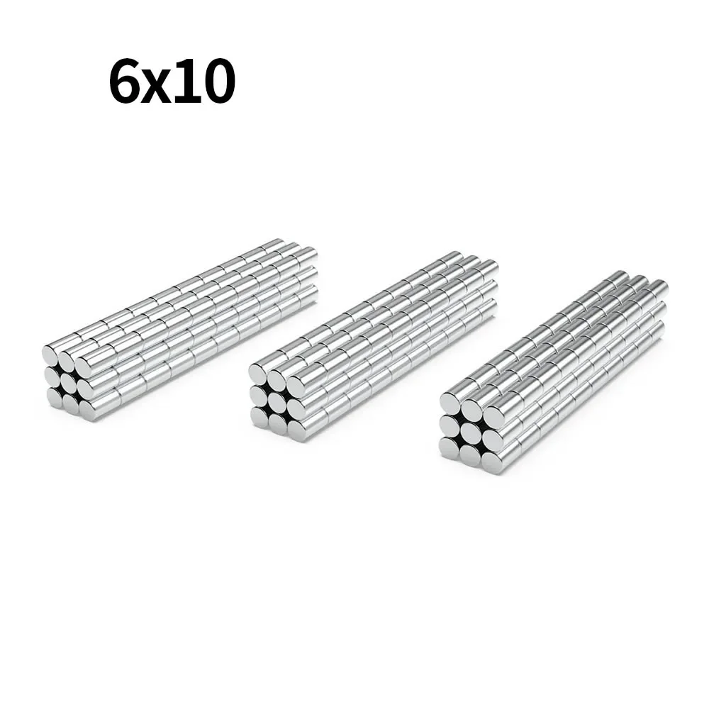 

6x10mm N35 Super Strong Neodymium Magnet Round NdfeB Powerful Permanent Magnetic imanes Refrigerator Magnets 6*10