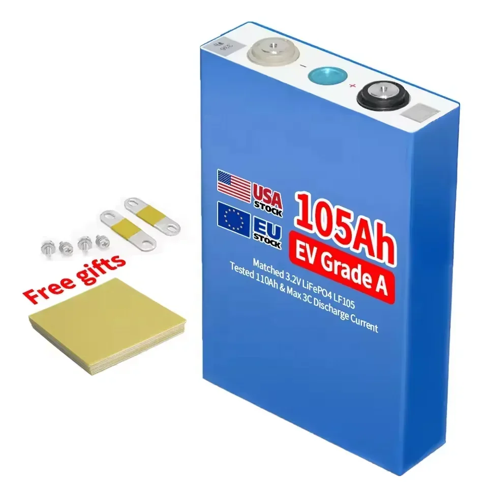 Ukraine Poland EV LF105 105Ah M6 M4 Scew hole terminal 3.2V Lifepo4 110AH 115AH cell LFP Europe