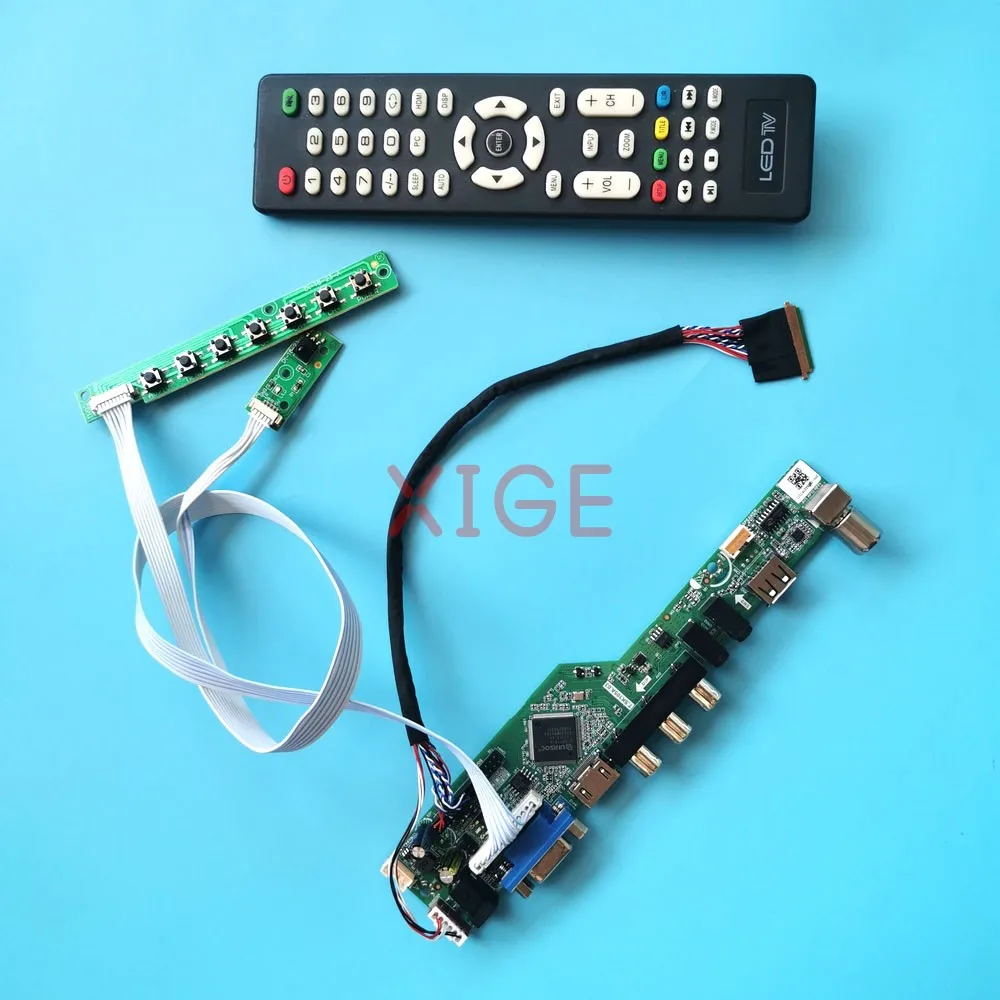 

Комплект DIY плата контроллера драйвера для LP140WH8-TLA1/TLC1/TLD1 экран ноутбука 40-контактный LVDS 14 "аналоговый телевизор 1366x768 HDMI + VGA + AV + USB