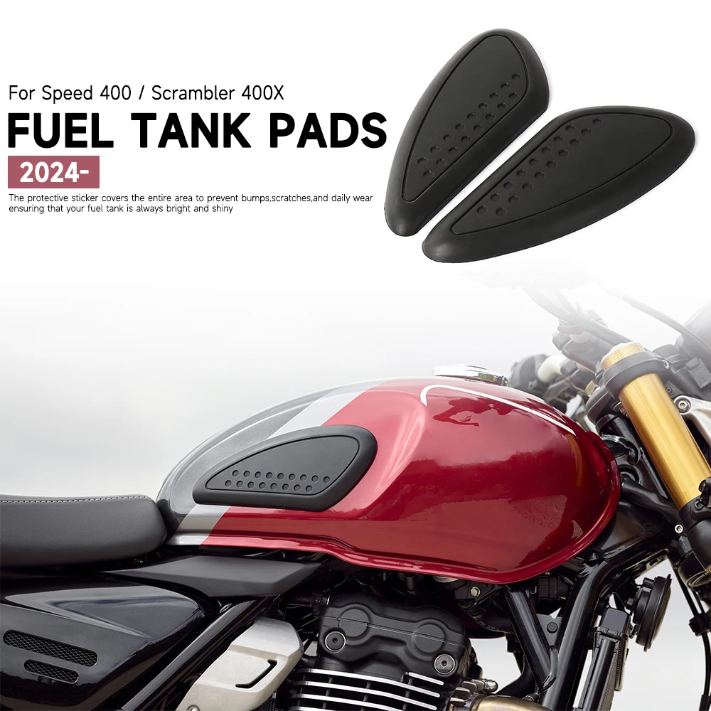 Motorcycle Fuel Tank Sticker For Speed SPEED 400 Scrambler 400X 2024 2025 Pad Rubber Anti Slip Traction Decal Kit Part New