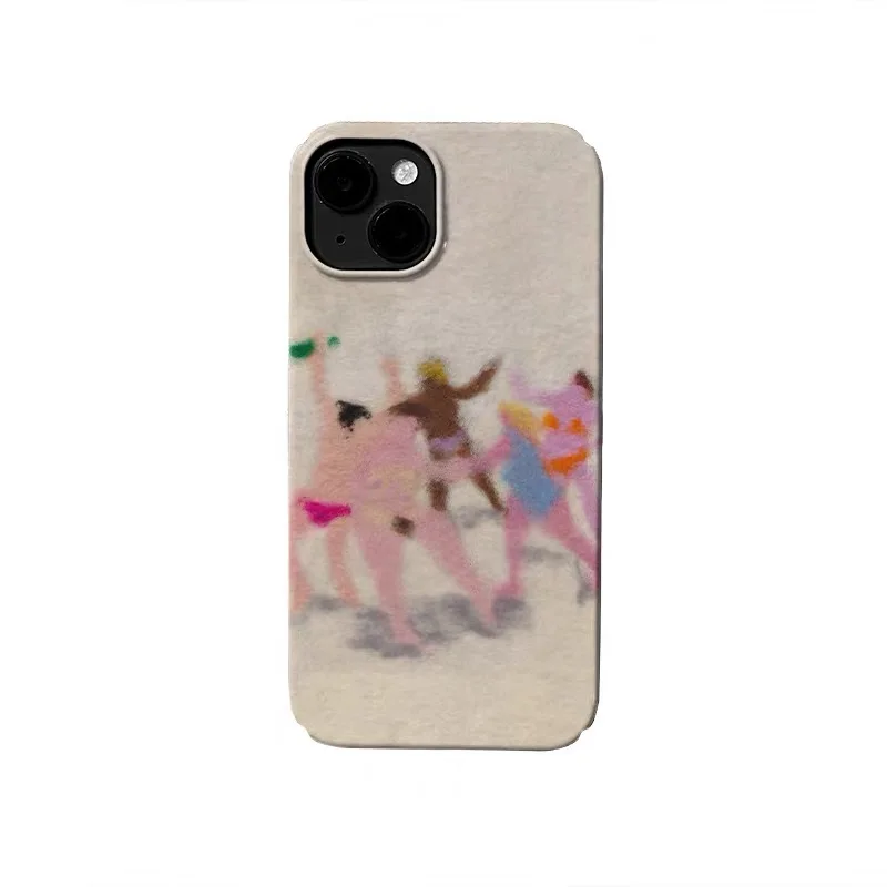 

Flesh Pink Blurry Dancing Figure Phone Case for IPHONE 17 Air 16E 15 PROMAX 14 Plus 13 12 MINI 11 16Plus XR Acrylic Phone Cover