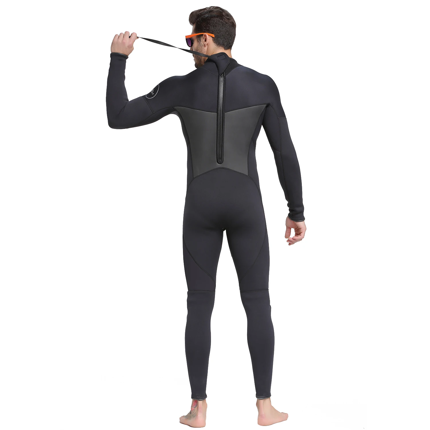 3MM Uomo Full Body Scuba Tenere al caldo Pesca subacquea Kayak Swim WetSuit Neoprene Caccia subacquea Sport alla deriva Muta da sub