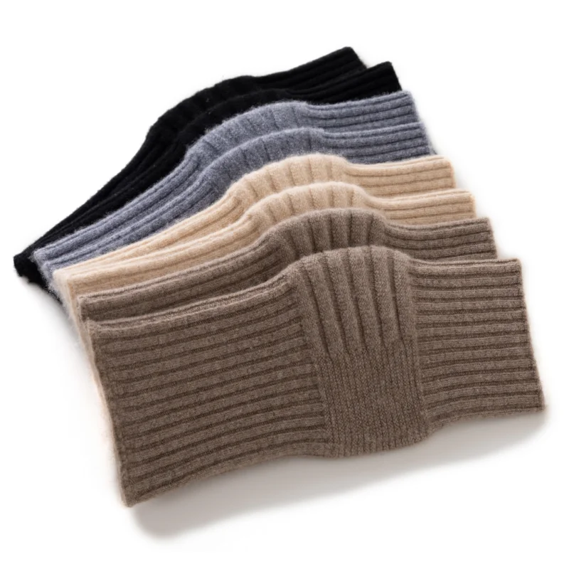 Ginocchiere calde in cashmere per uomo e donna, scaldamuscoli universali in cashmere per uomo e donna, cuscinetti caldi invernali, 1 paio di