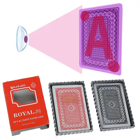 Marked Playing Card For UV Contact Lenses Royal JYQ  Invisible Ink Mark Poker Anti Cheating Cards Board Game