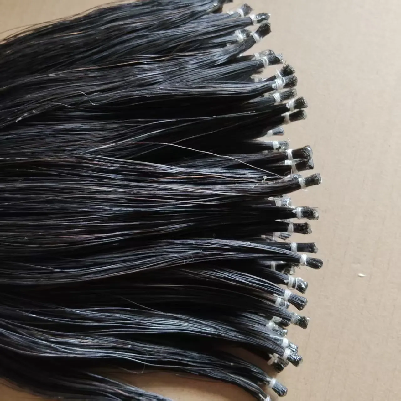 20 PCs Black Violin Bow Hair 6 Grams Each One 85cm to 88cm Stallion Horse Tails