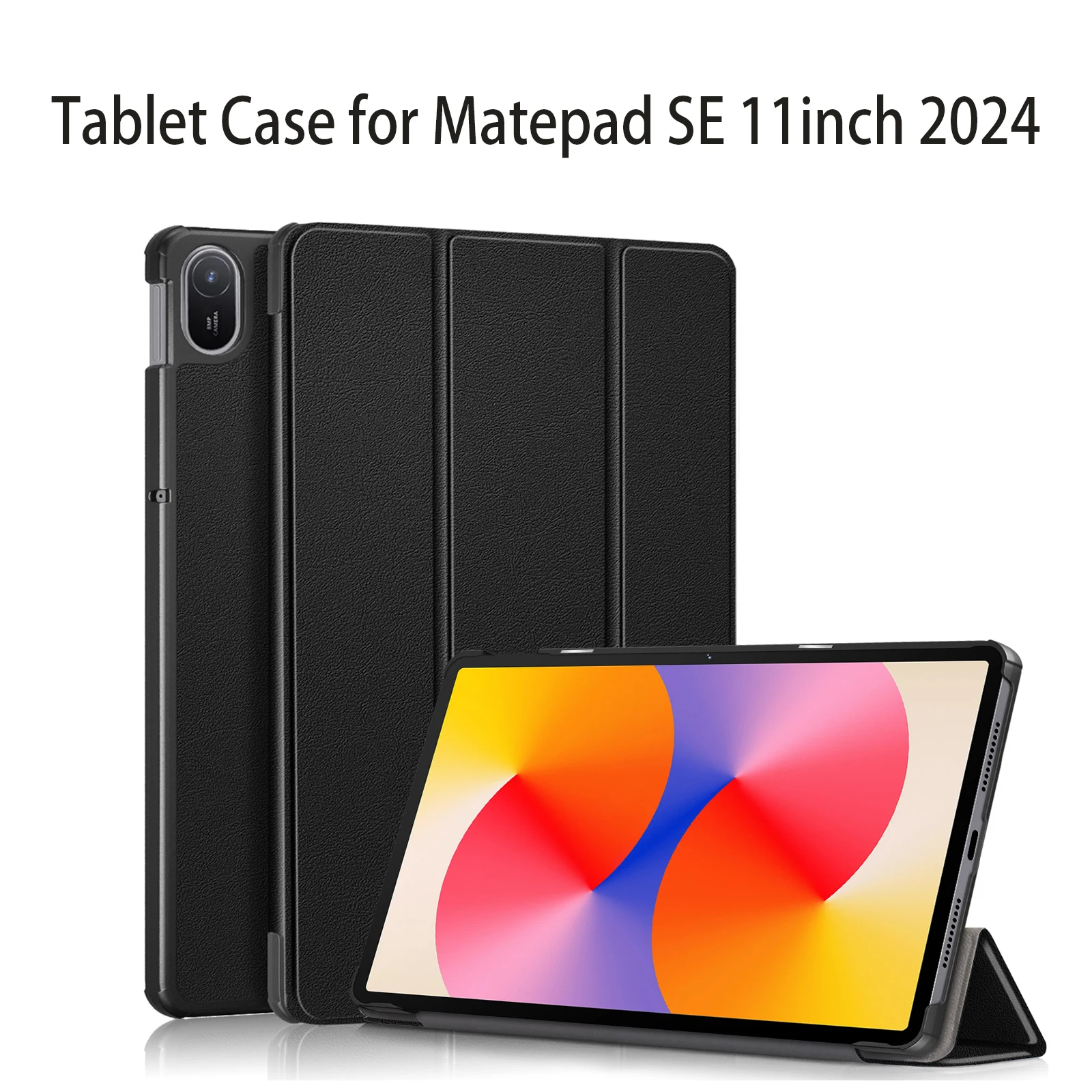 

Чехол для планшета HUAWEI Matepad SE 11 дюймов 2024, защитный чехол с функцией автоматического включения экрана (материал из искусственной кожи, ультратонкий, ударопрочный)