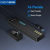 Acasis USB C Hub 16-in-1 with FREE USB-C to USB Adapter, For Keyboard Mouse Printer Type-C Hub for Macbook Pro