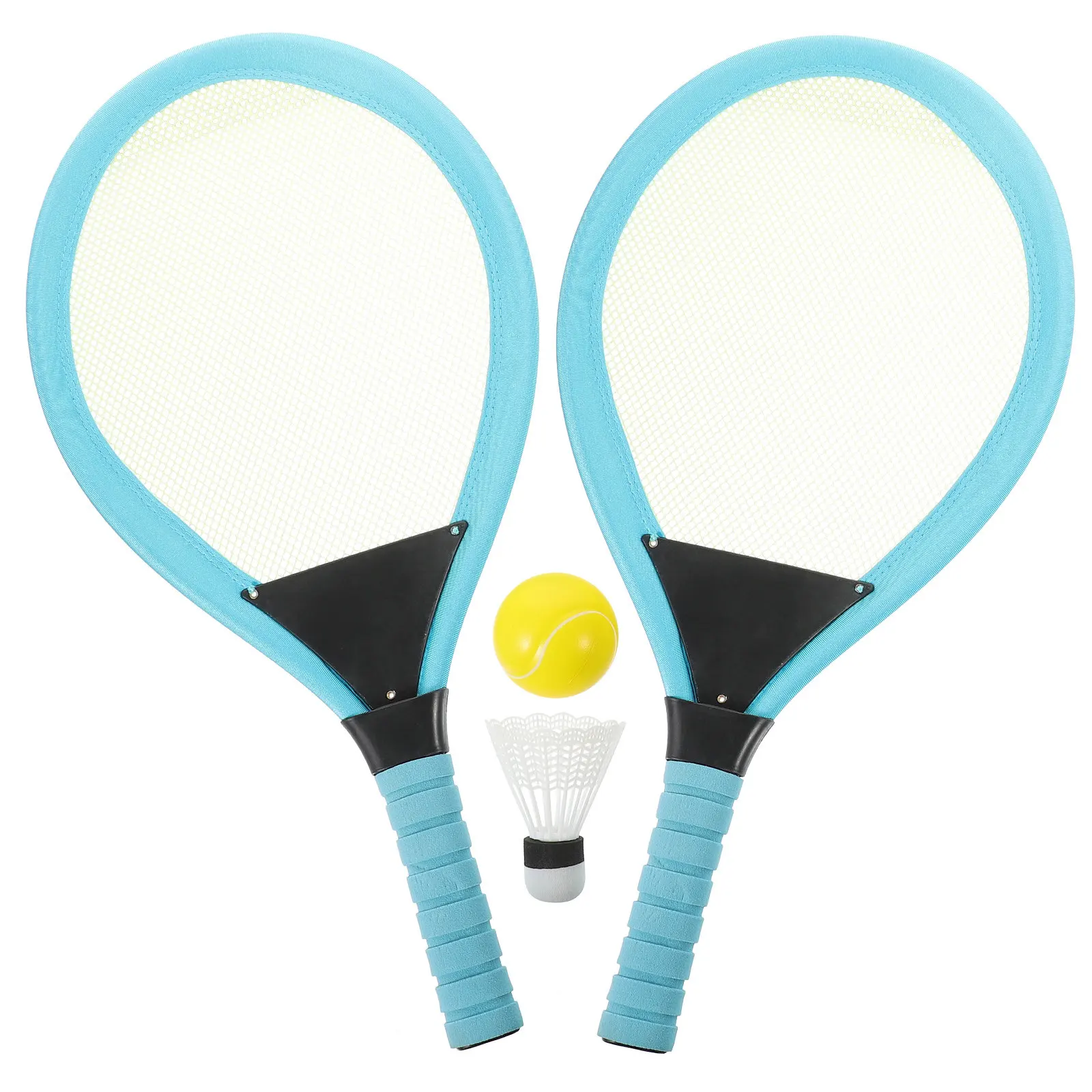 

2Pcs Tennis Racket Set for Lightweight Short Handle Rackets Large Hitting Area Ball Set Ages 3-10 Parent- Game