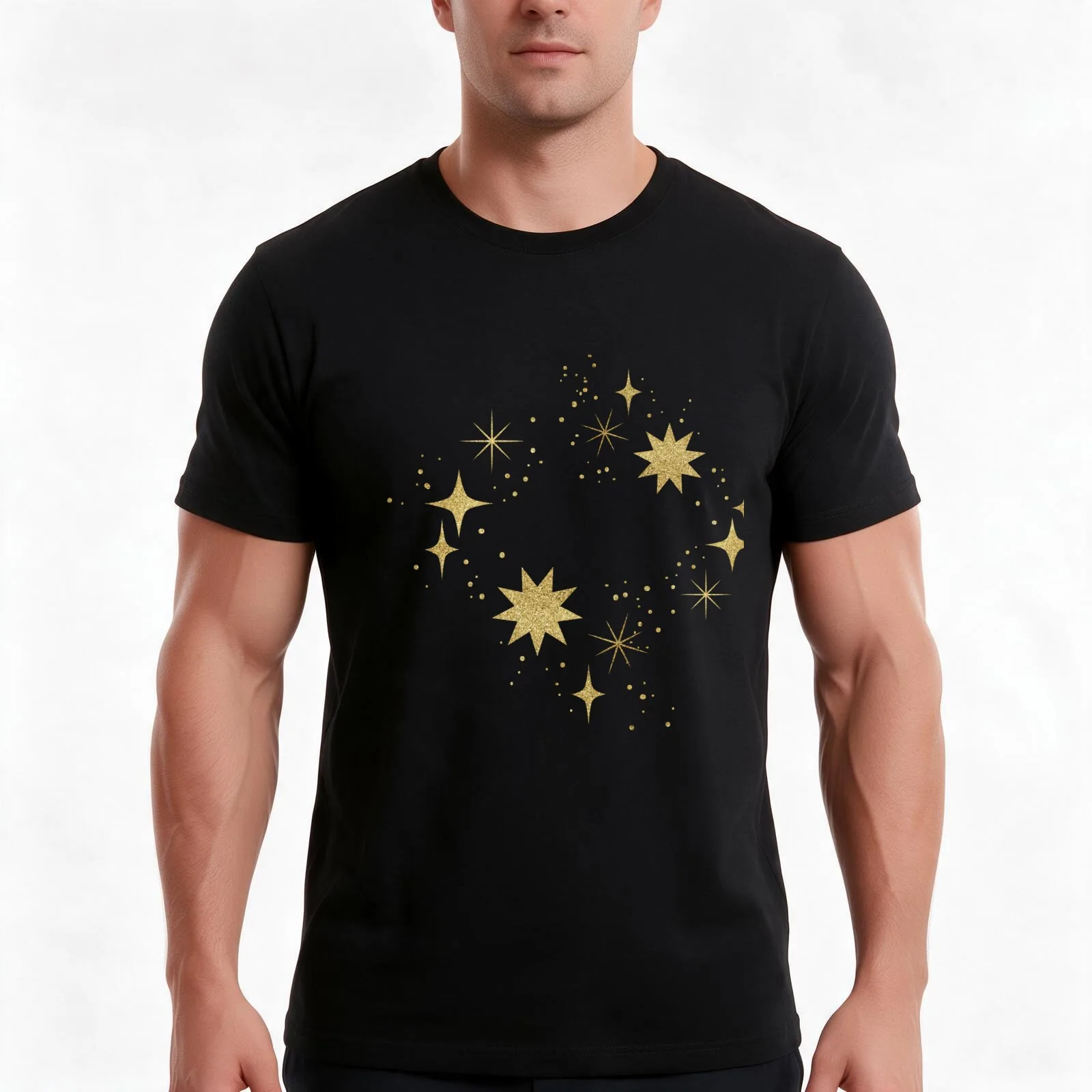 Pink Celestial Pattern Moons and Stars T-Shirt Summer Casual Cotton Tee Oversized Streetwear Tops Vintage Graphic Print