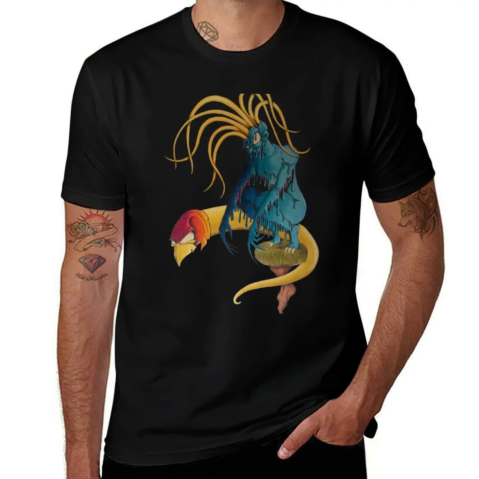 Melting Floating T-Shirt Classic Basic Casual T-Shirt