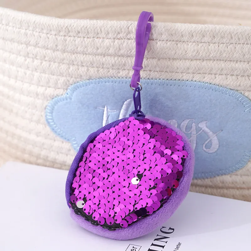 Cute Princess Sequins Circular Shape Baby Bag Solid Color Kid Coin Purse Zero Bags Shiny Children Shoulder HandBags Pendant