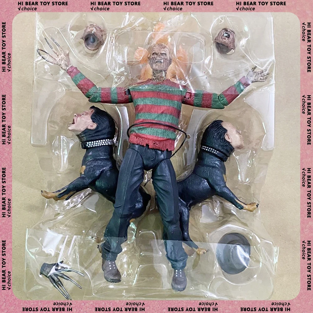 Figura de Anime Neca de 18 cm, Freddy's Revenge, Figura de Acción de Freddy Krueger, Versión de Alta Calidad, Juguete de Decoración de Terror para Halloween, Regalo
