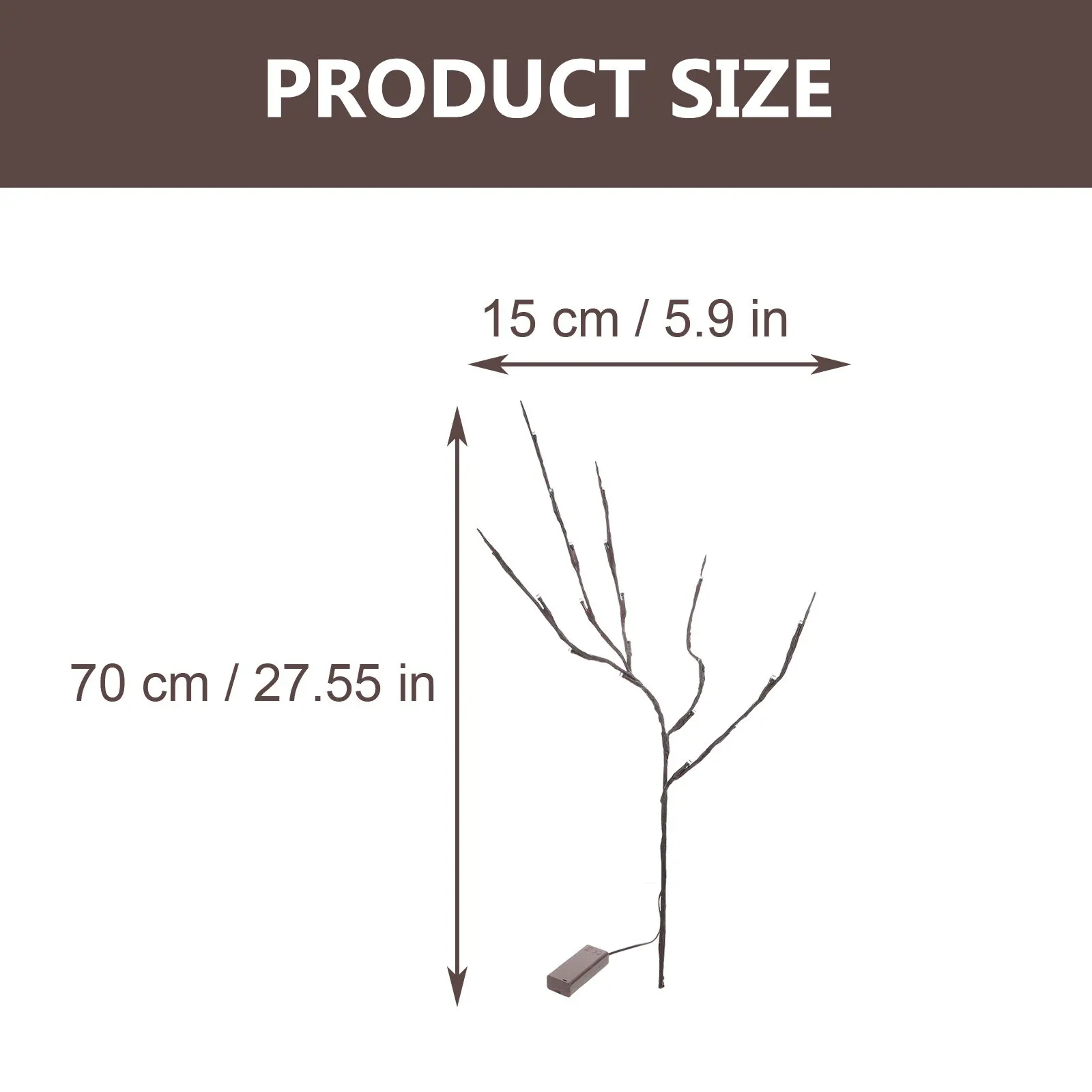 3Pcs Simulation Tree Branch LED Light Decorative Lamp with Elegant Iron Craftsmanship Energy Saving Battery Powered Branch Light