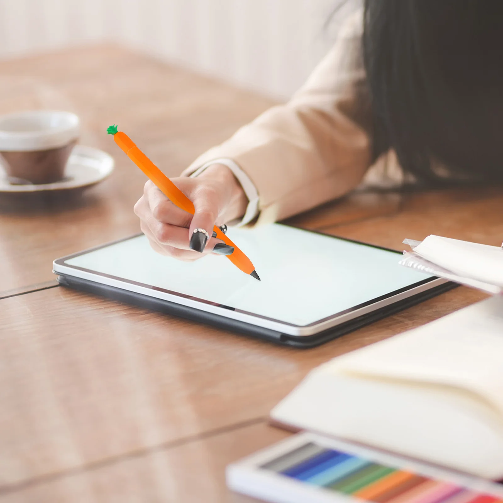 1 قطعة قلم رصاص 2Nd Gen غطاء سيليكون صديق للبشرة ومضاد للانزلاق ومضاد للصدمات كم واقي لهدية القلم