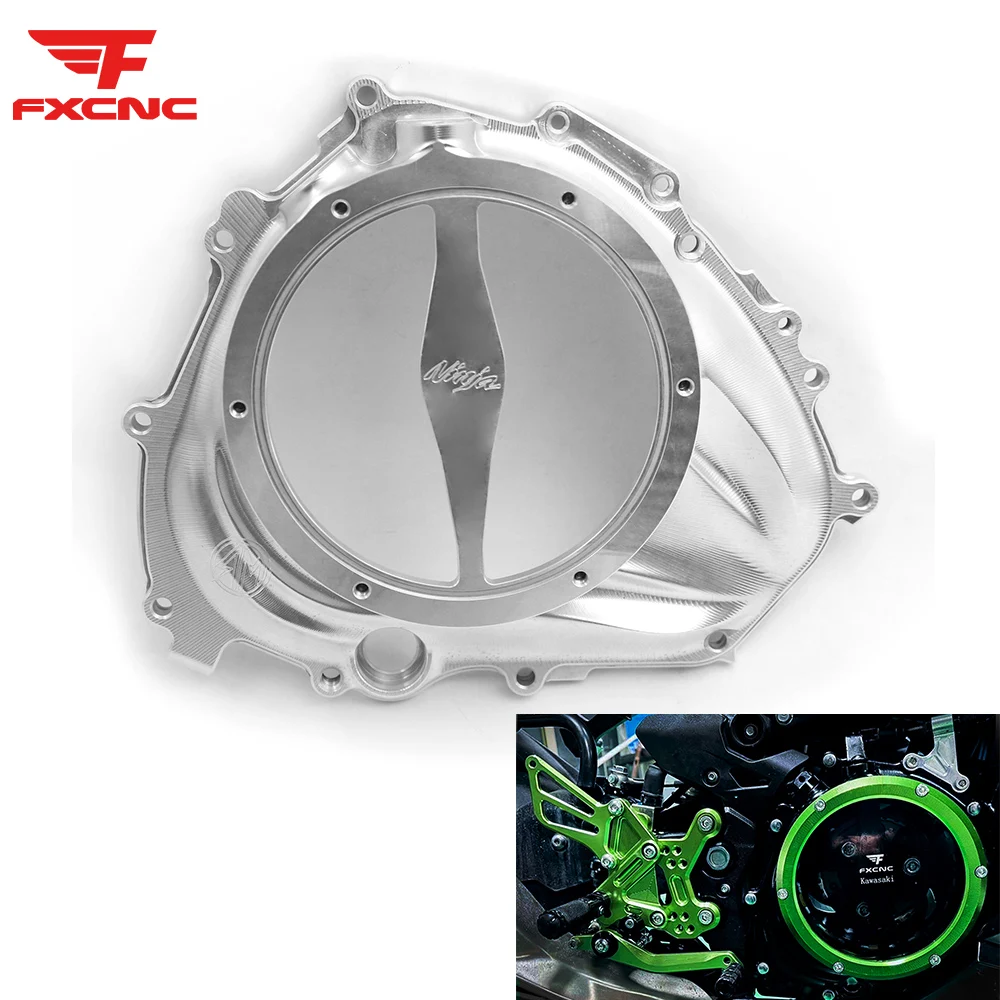 Transparent Clutch Cover Engine Side Cover  For Kawasaki Ninja400 Ninja400 Z400 2018-2023