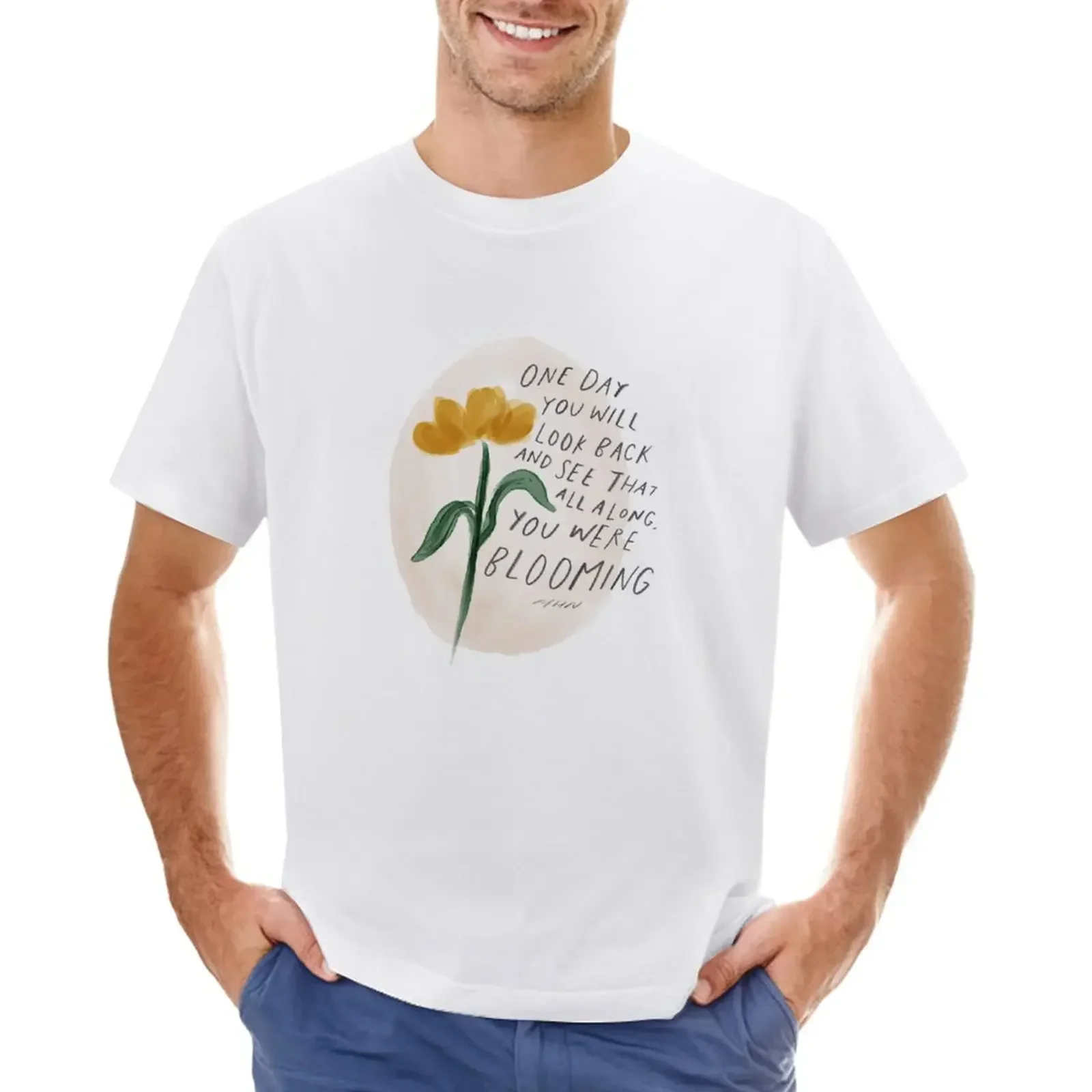 One day you will look back and see that all along you were blooming T-Shirt Aesthetic clothing kawaii clothes mens t shirts pack