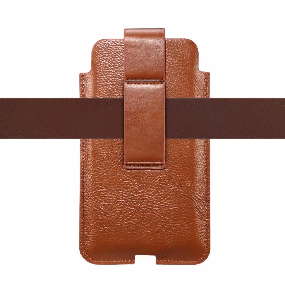 Genuine Leather Phone Belt Clip Case Men Waist Bag For Samsung Galaxy S24 S23 Ultra S22 S21 S20 FE Note 20 10 Plus Holster Pouch