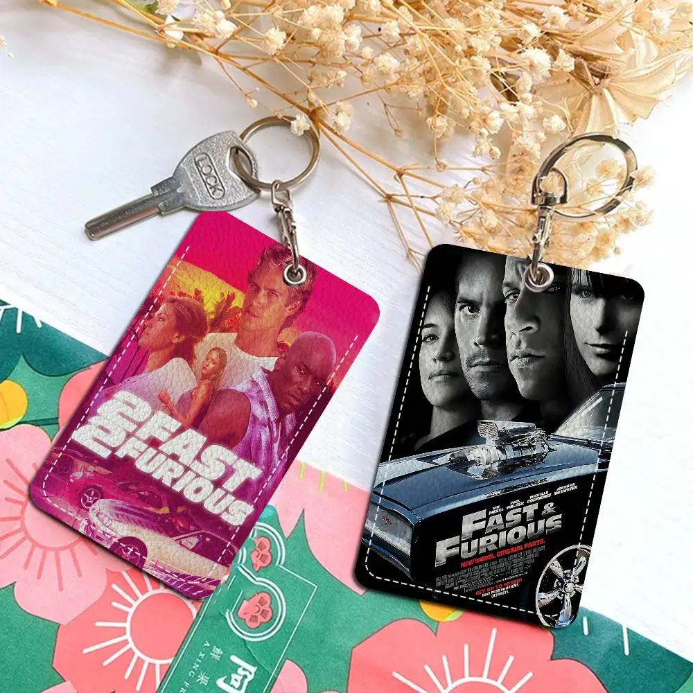 

Кожаный чехол для карт Fast And Furious Classic Vintage, 1 шт., с брелоком и кольцом для ключей, для карт доступа и пропусков