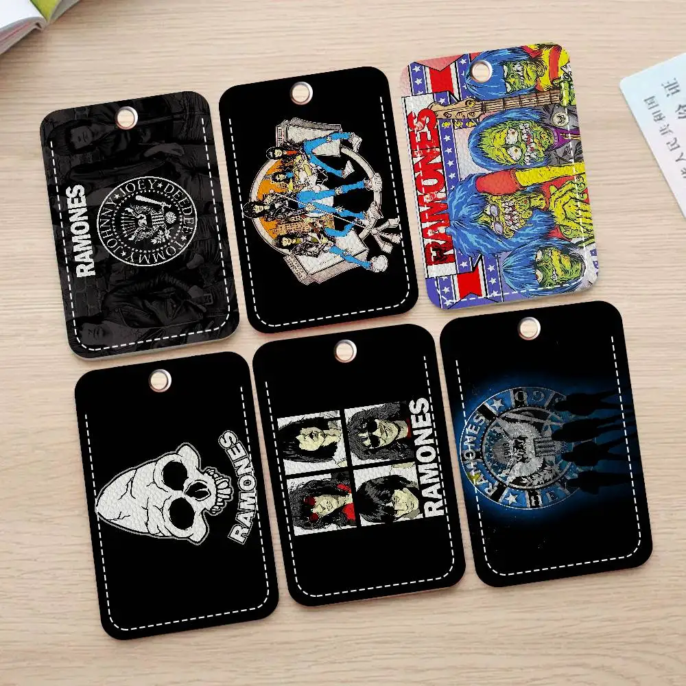 

R-ramones Band Office Supply Men And Women Credit Card Keyrings Student Card ID Card Holder Credential Holder Card