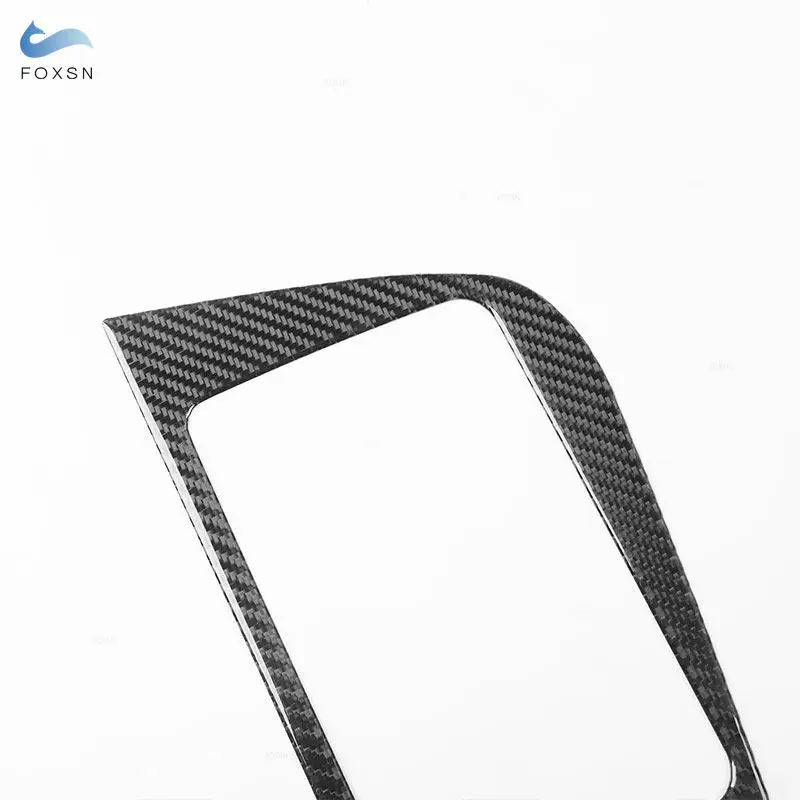 Carbon Fiber Car Central Radio Navigation AC CD Control Panel Frame Trim For Seat Leon 2005 2006 2007 2008 2009 2010 2011 2012 - Image 4