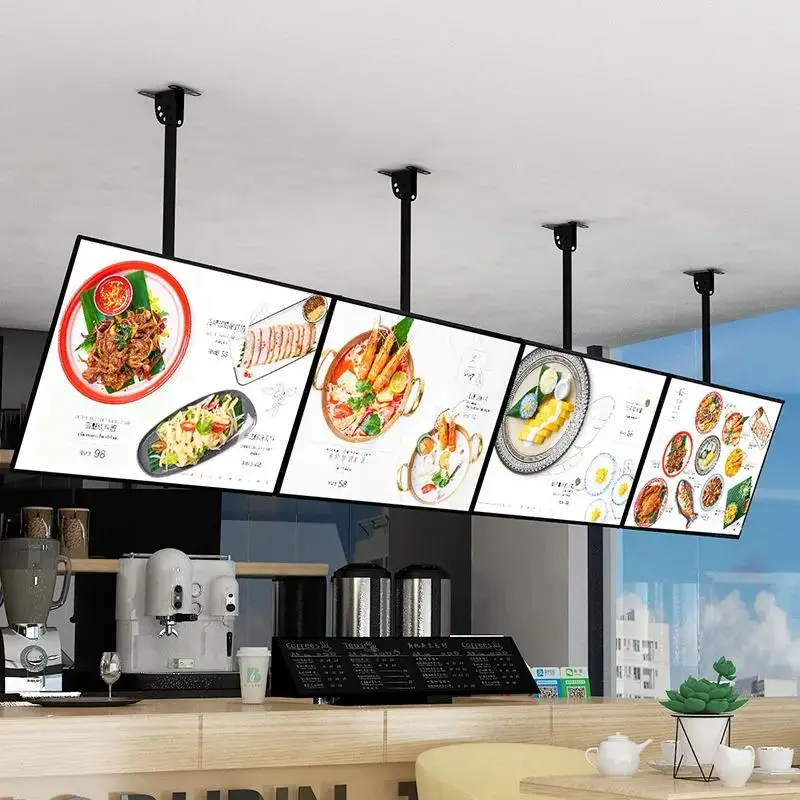 Custom Restaurants Menu LED Light Box Advertising Poster Slim Snap Frame Mounted Personality Billboard For Shops Cafe