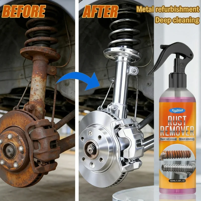Multifunctional car rust remover used for removing rust providing surface protection on car brake pads iron metal surface 1PC