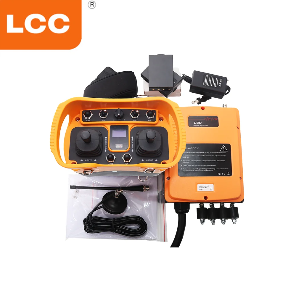 TLF Q5000+ UHF 433 MHz Gru a torre industriale Due joystick Radiocomando e trasmettitore
