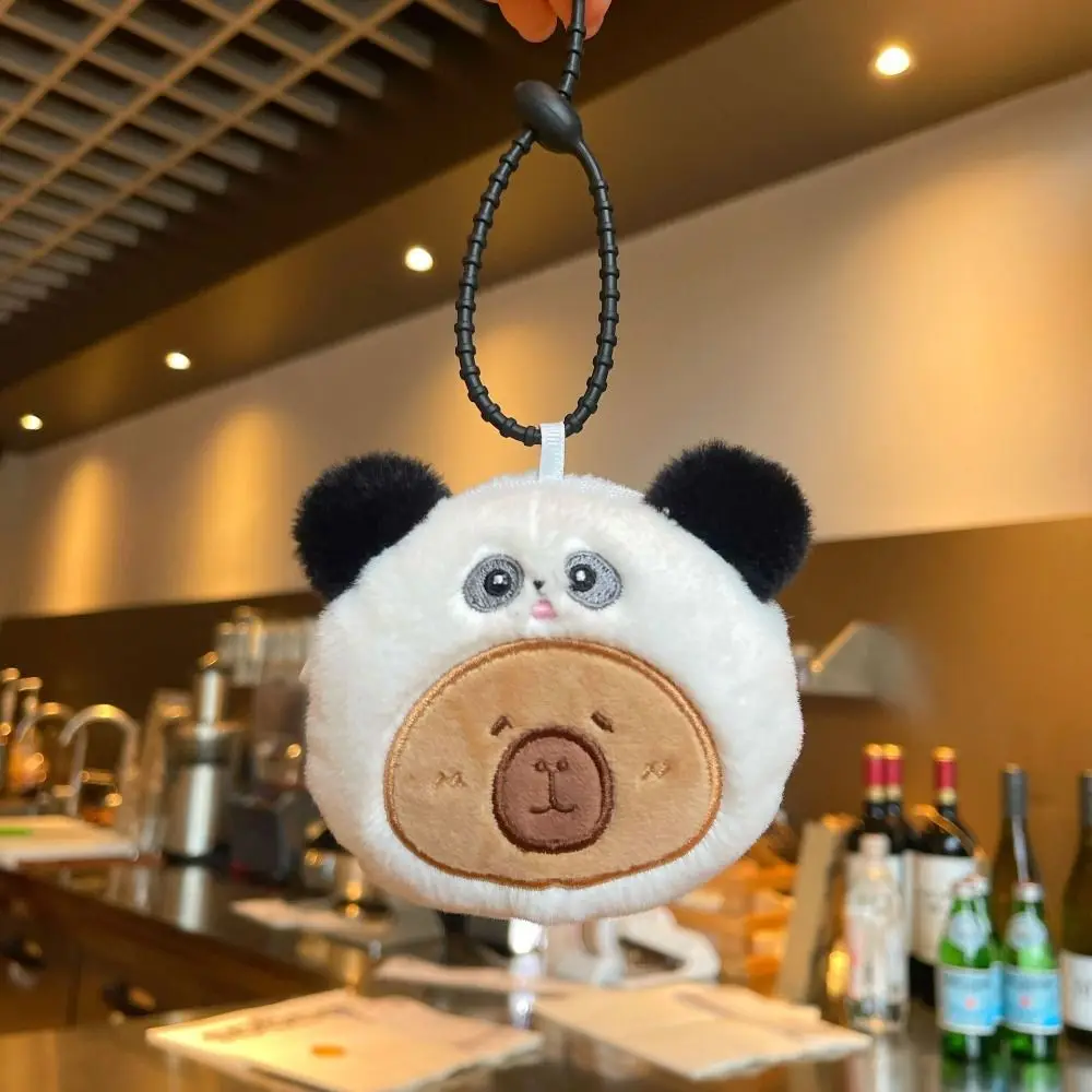 Rabbit Capybala Plush Coin Purse Panda Bag Hanging Little Bear Plush Doll Keyring Keychain Animals Frog Plush Pendant