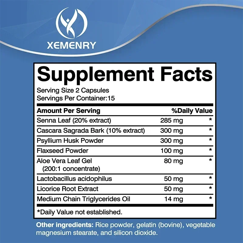 15-Day Cleansing Capsules - Supports Intestinal Health, Colon Cleansing and Detoxification, Boosts Energy, Relieves Constipation