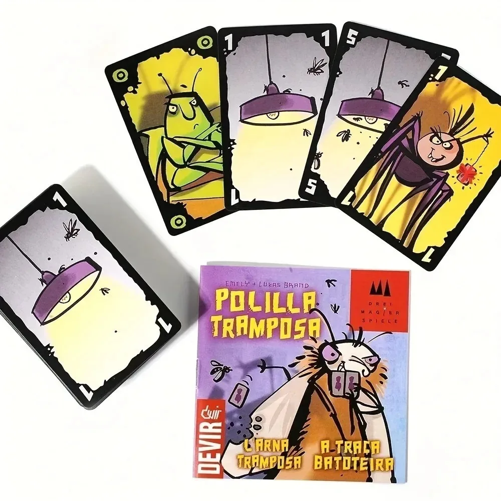 Polilla Tramposa Español Playing Card Game The Cheating Moth Spanish Board Game Juego Cartas Family Games For Party
