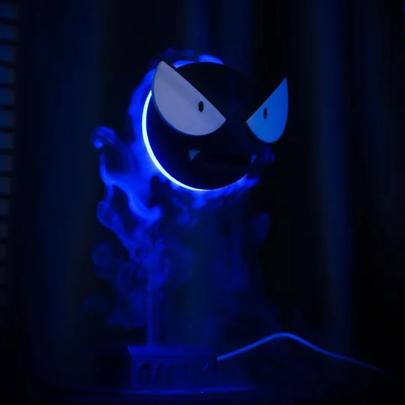 Anime Gastly Pokemon Toys Cool Humidifier Air Purifier Ambient Lighting Aromatic Odorless Figure Water Accumulation and Atomizer