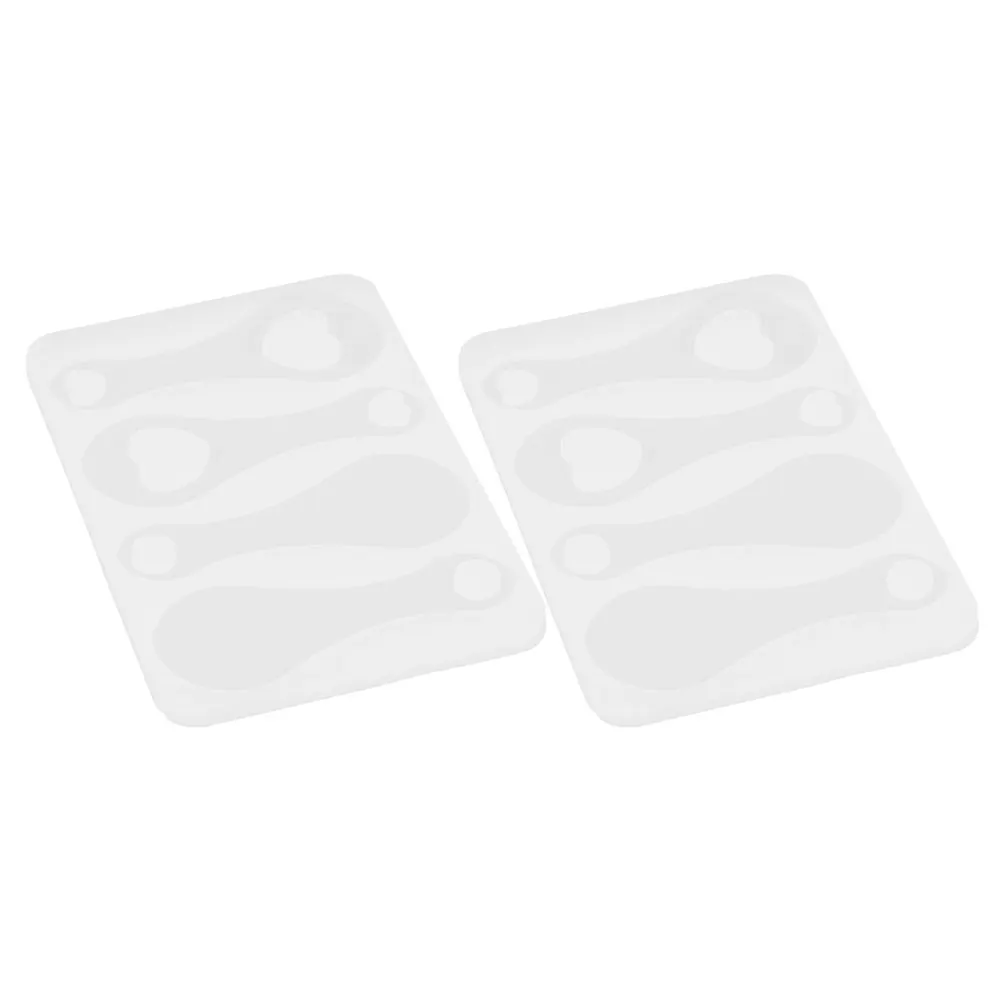 

2 Pcs Shopping Cart Token Mold Silicone Flexible Keyring Ornament Tool Small Trolley Coin Making Jewelry Craft Supplies