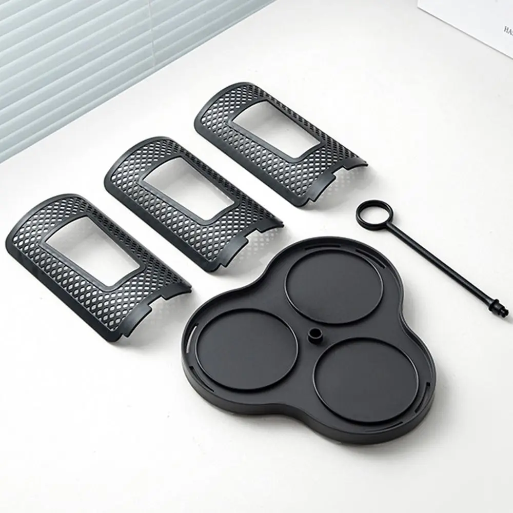 

Новинка с подносом для хранения бумажных стаканчиков на 360° ° Вращающаяся трехсекционная пластиковая подставка для чашек, съемная подставка для хранения чайных чашек для дома