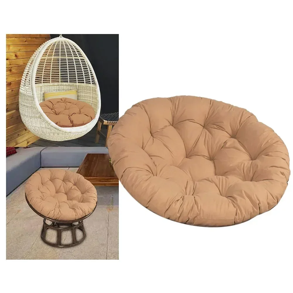 1pc Waterproof Chair Rocking Cushion Chair Hanging Basket Chair Papaya Chair Round Cushion 60x60 Cm Home Textile Accessories