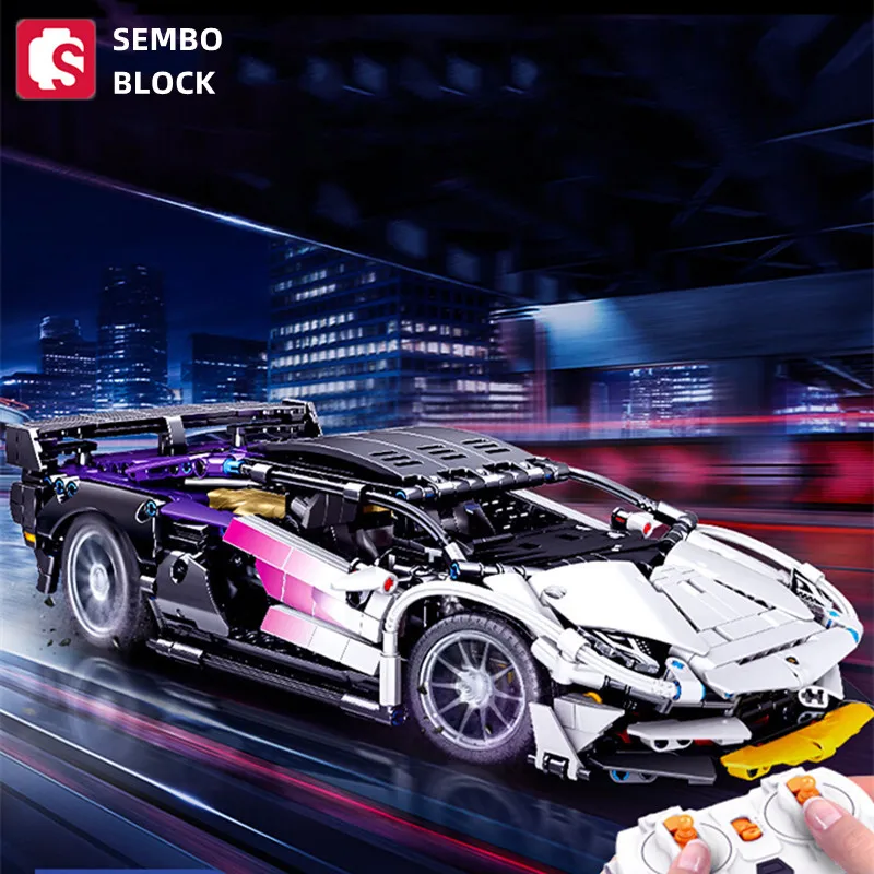 

SEMBO BLOCK supercar brick model technology racing remote control car puzzle assembly children's toy boy birthday gift ornaments