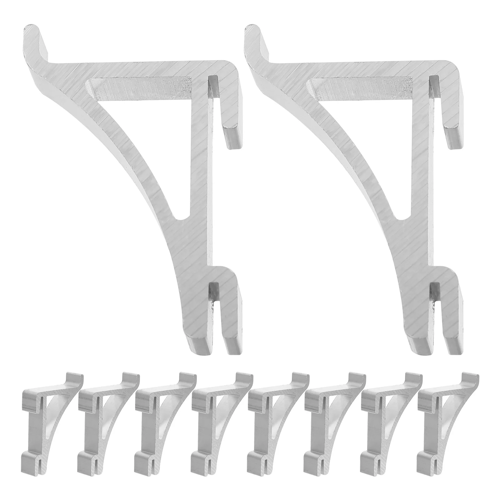 10 Pcs Freezer Hook Coolant for Car Clamp Refrigerator Support Cooler Shelf Buckle Aluminum Hooks Brace Clips