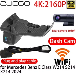 ZJCGO Plug and Play 4K DVR Dash Cam Wifi Front Rear Camera 24h Monitor for Mercedes Benz E Class W214 S214 X214 2024