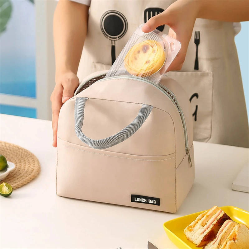 

Toiletry Insulated Lunch Bags Thermal Heat Lunch Tote Picnic Food Preservation Bag Cooler Ice Pack Lunch Box Storage Bag