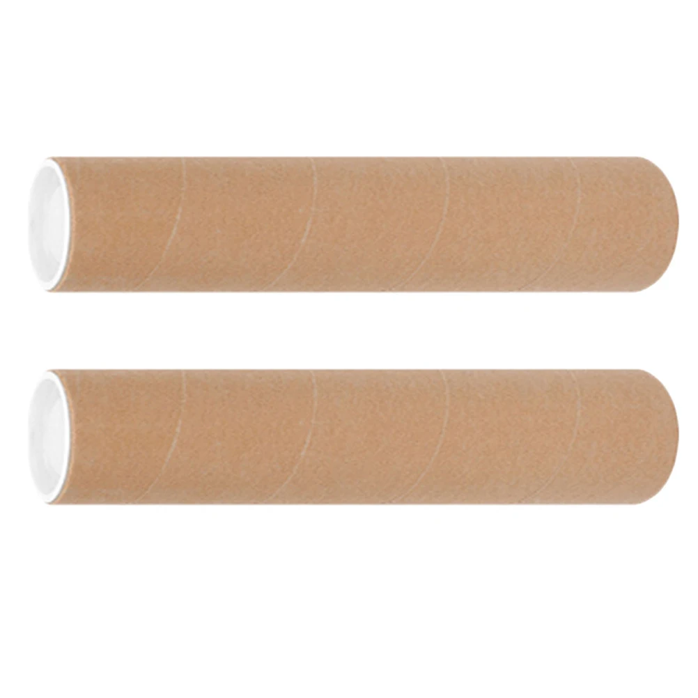 

2pcs File Storage Tubes 2x15inch Caps Artwork Paper Document Poster Map Storage Mailing Tubes for Term Use