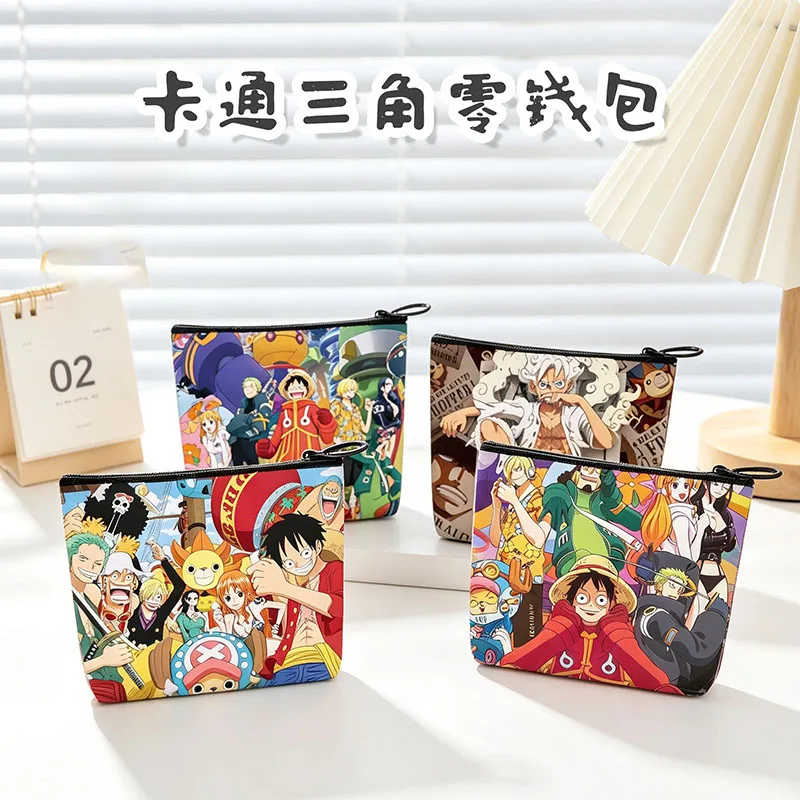 

12PCS New One Piece coin purseLuffy Student Large Capacity Stationery Bag, PU Single Layer Storage Bag ﻿