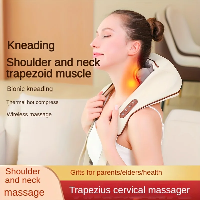 Shoulder and Neck Massager Professional Edition - Relieves pain through realistic humanoid massage, rechargeable with long-las2