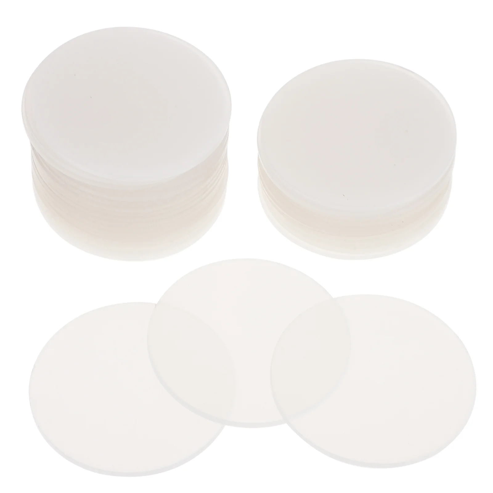 

30 Pcs Clear Circle Round Disc Blanks Transparent Discs Translucent Diy Painting